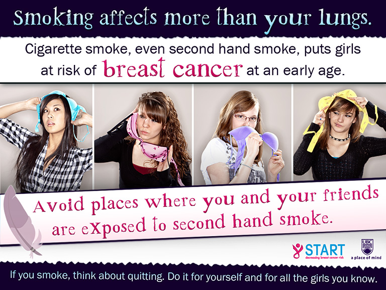 START messaging targets and educates youth about how to help prevent breast cancer. Photo credit: Think Marketing